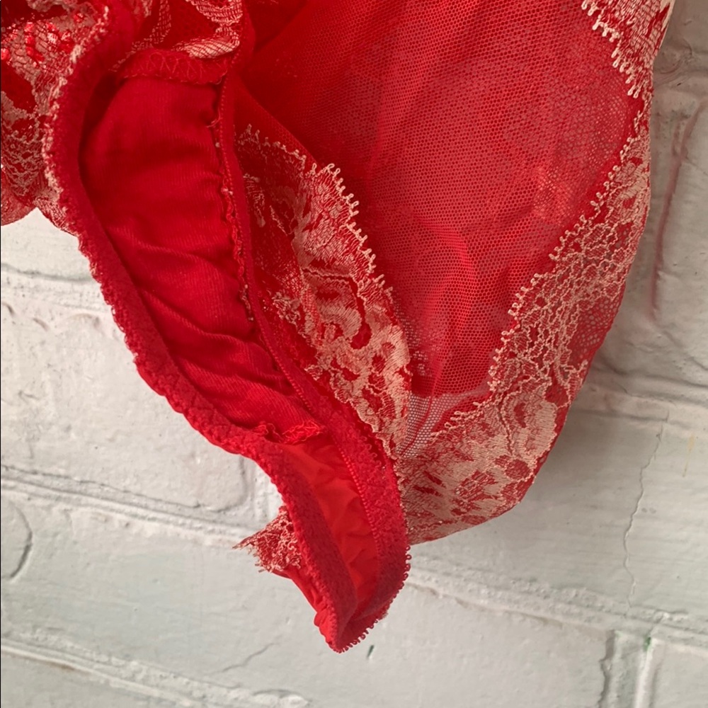 Victoria's Secret Red Lace Bodysuit - Picture 5 of 7